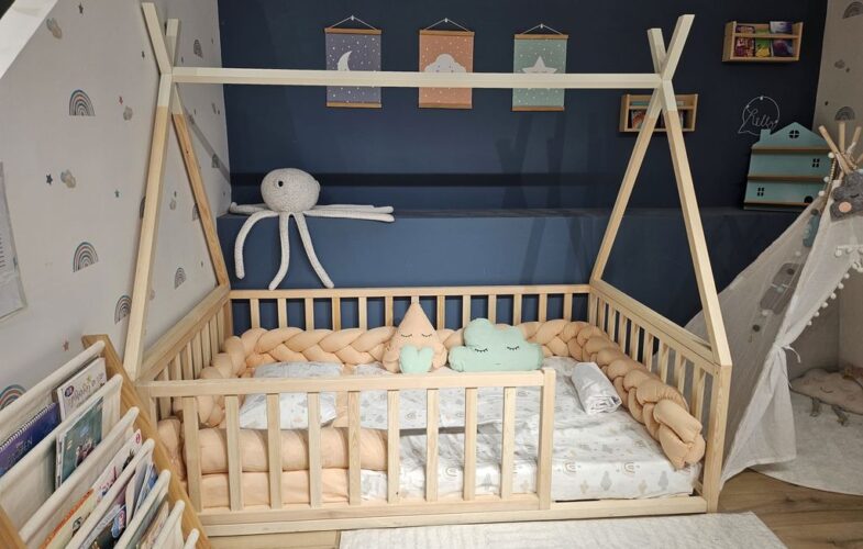 מיטה וחצי מונטסורי בעיצוב אוהל טיפי דגם ניו יורק מיטה וחצי מונטסורי בעיצוב אוהל טיפי דגם ניו יורק